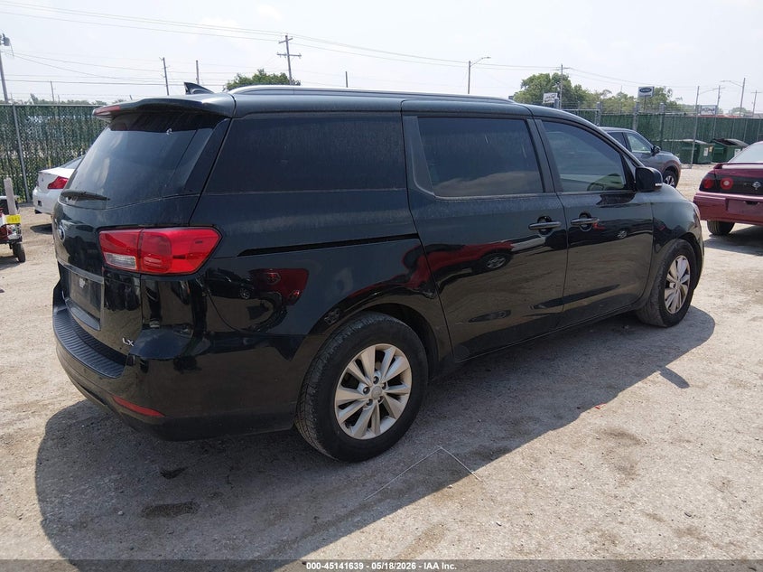 2016 Kia SEDONA VIN KNDMB5C1XG6160424 IAAI salvage auction — THEFT, Salvage (Kansas), sold $1,550 on 2026-07-17 (photo 4)