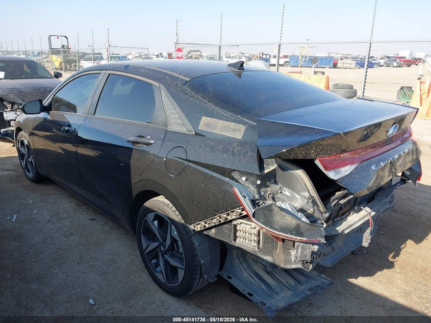 2023 Hyundai Elantra VIN KMHLS4AG0PU611994 IAAI salvage auction — REAR END, Original (Texas), sold $5,400 on 2026-07-21 (photo 3)
