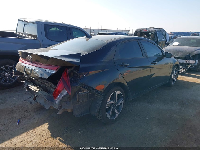 2023 Hyundai Elantra VIN KMHLS4AG0PU611994 IAAI salvage auction — REAR END, Original (Texas), sold $5,400 on 2026-07-21 (photo 4)