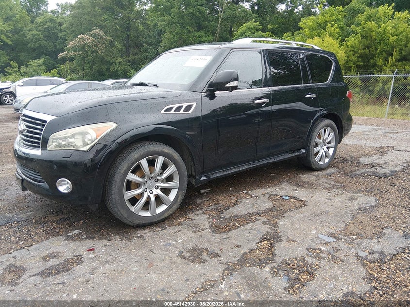2013 Infiniti Qx56 VIN JN8AZ2ND7D9750146 IAAI salvage auction — RIGHT SIDE, Salvage (Mississippi), sold $2,175 on 2026-07-15 (photo 2)