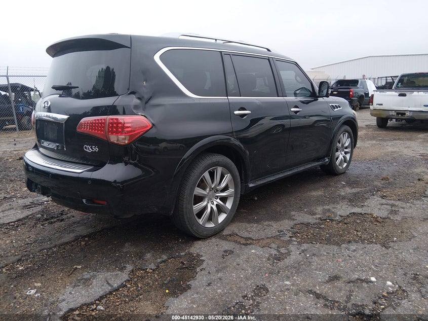 2013 Infiniti Qx56 VIN JN8AZ2ND7D9750146 IAAI salvage auction — RIGHT SIDE, Salvage (Mississippi), sold $2,175 on 2026-07-15 (photo 4)