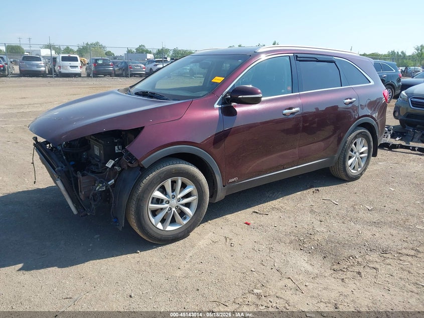 2018 Kia Sorento VIN 5XYPGDA3XJG431869 IAAI salvage auction — FRONT END, Salvage (Ohio), sold $2,000 on 2026-07-09 (photo 2)