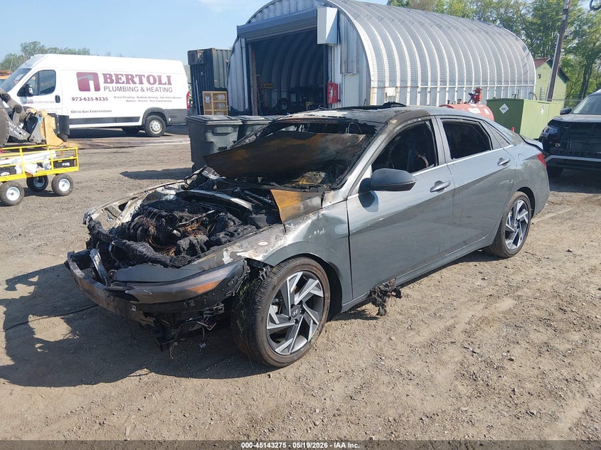 2025 Hyundai Elantra VIN KMHLP4DG3SU007149 IAAI salvage auction — ENGINE BURN, Salvage (Idaho), sold $350 on 2026-07-09 (photo 2)