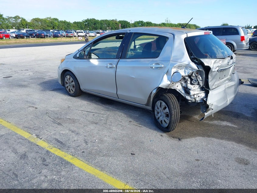 2012 Toyota Yaris VIN JTDKTUD31CD528249 IAAI salvage auction — FRONT & REAR, Salvage Title, sold $600 on 2026-07-30 (photo 3)