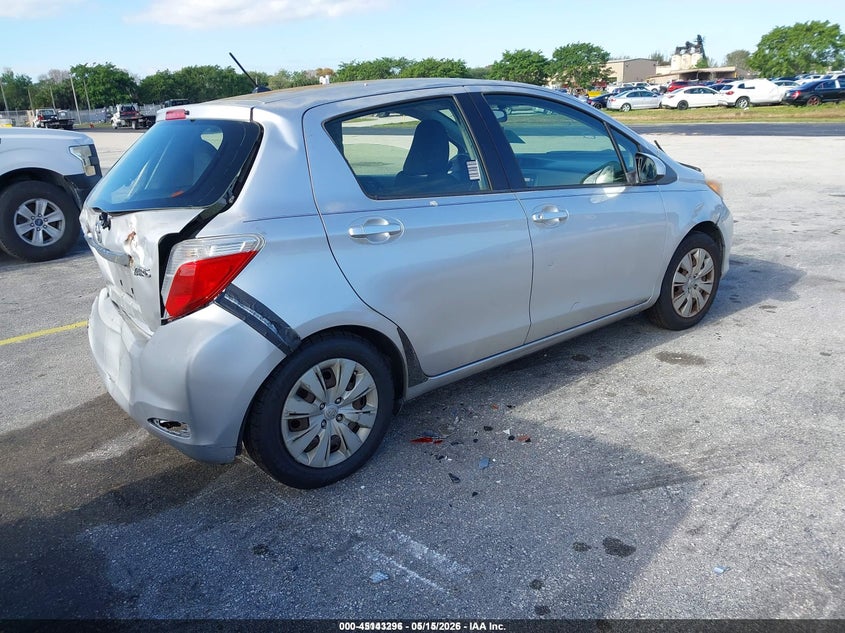 2012 Toyota Yaris VIN JTDKTUD31CD528249 IAAI salvage auction — FRONT & REAR, Salvage Title, sold $600 on 2026-07-30 (photo 4)