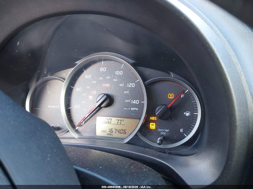 2012 Toyota Yaris VIN JTDKTUD31CD528249 IAAI salvage auction — FRONT & REAR, Salvage Title, sold $600 on 2026-07-30 (photo 7)