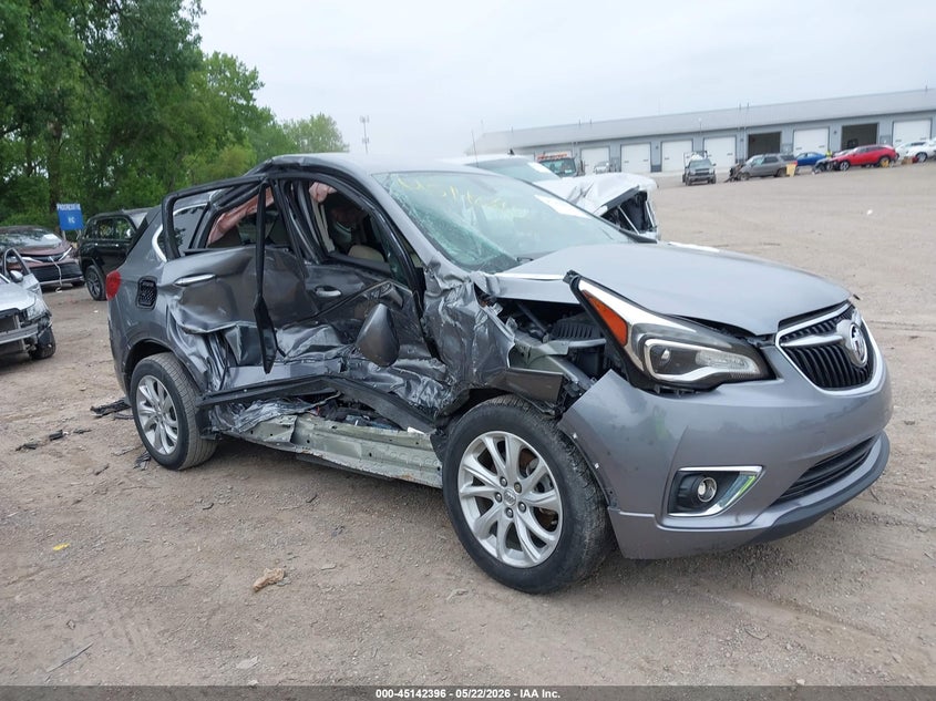 2019 Buick Envision VIN LRBFX1SA8KD041388 IAAI salvage auction — FRONT & REAR, Salvage (Indiana), sold $50 on 2026-07-15 (photo 1)