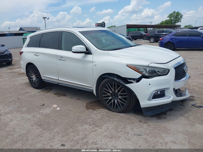 2016 Infiniti Qx60 VIN 5N1AL0MNXGC519286 IAAI salvage auction — LEFT FRONT, Salvage Title, sold $1,475 on 2026-07-22 (photo 1)