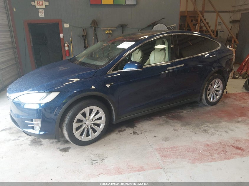 2017 Tesla Model x VIN 5YJXCDE28HF057261 IAAI salvage auction — REAR END, Salvage (Virginia), sold $9,100 on 2026-08-20 (photo 2)