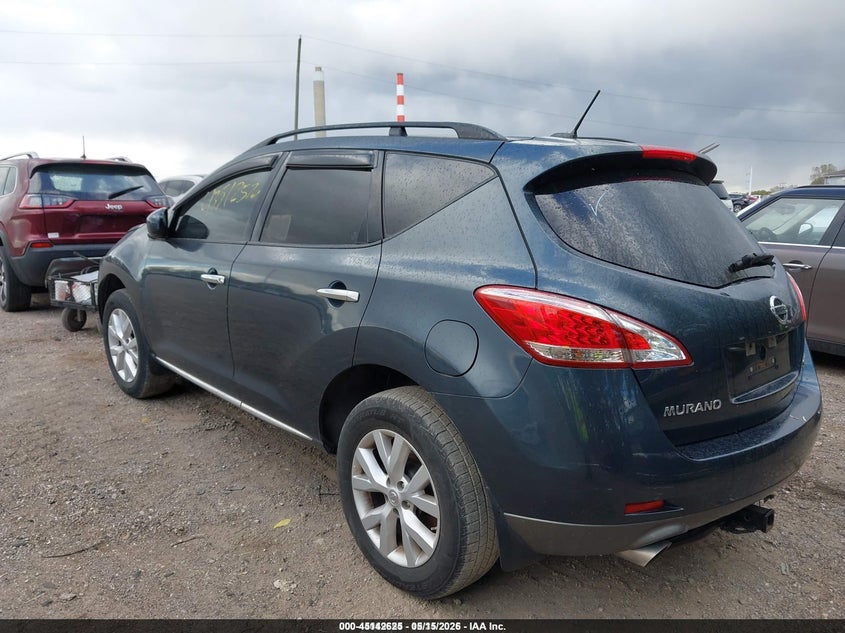 2014 Nissan Murano VIN JN8AZ1MW9EW528904 IAAI salvage auction — REAR END, Clear (Indiana), sold $550 on 2026-07-08 (photo 3)