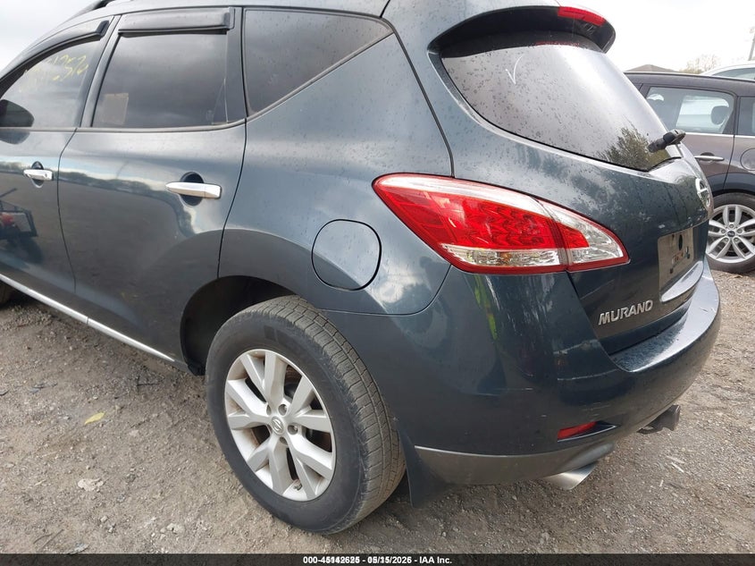 2014 Nissan Murano VIN JN8AZ1MW9EW528904 IAAI salvage auction — REAR END, Clear (Indiana), sold $550 on 2026-07-08 (photo 6)