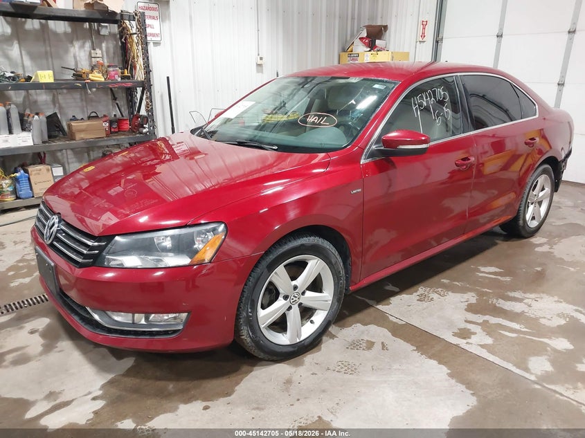 2015 Volkswagen Passat VIN 1VWAT7A39FC120929 IAAI salvage auction — SIDE, Salvage (North Dakota), sold $400 on 2026-07-10 (photo 2)