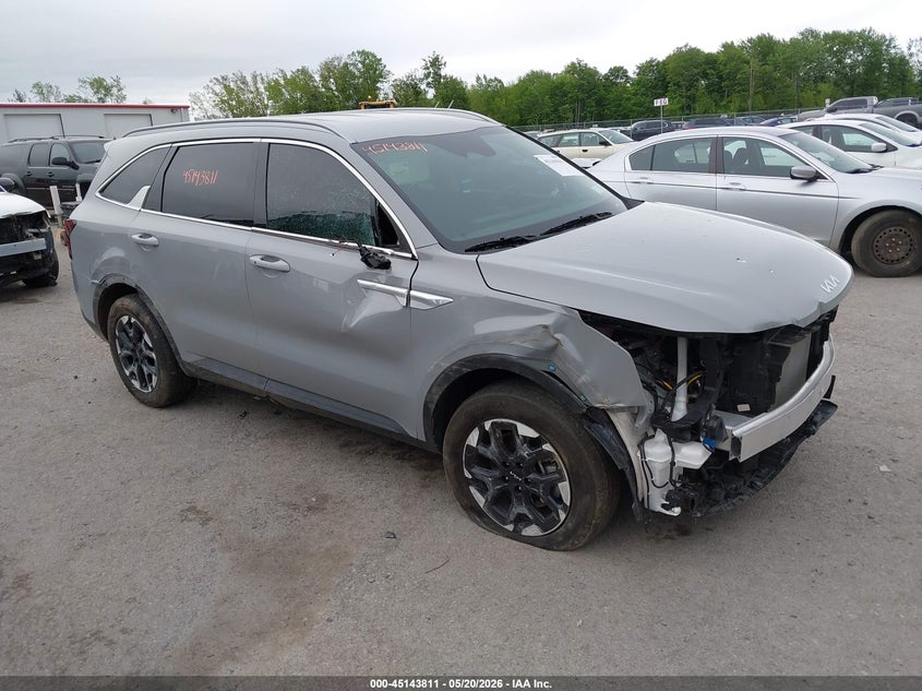 2025 Kia Sorento VIN 5XYRLDJC2SG394676 IAAI salvage auction — FRONT END, Mv-907A (New York), sold $9,850 on 2026-07-14 (photo 1)