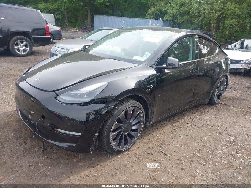 2021 Tesla Model y VIN 5YJYGDEF5MF252000 IAAI salvage auction — LEFT & RIGHT, Salvage Title, sold $5,300 on 2026-07-11 (photo 2)