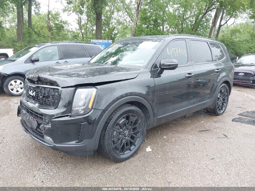 2022 Kia Telluride VIN 5XYP5DHC2NG226922 IAAI salvage auction — FRONT END, Salvage (Indiana), sold $7,350 on 2026-07-15 (photo 2)