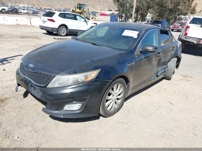 2014 Kia Optima VIN 5XXGN4A76EG350533 IAAI salvage auction — LEFT SIDE, Salvage (California), sold $100 on 2026-07-28 (photo 2)