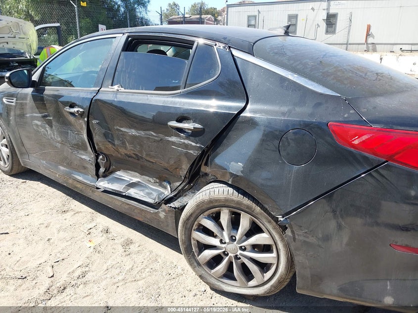2014 Kia Optima VIN 5XXGN4A76EG350533 IAAI salvage auction — LEFT SIDE, Salvage (California), sold $100 on 2026-07-28 (photo 6)