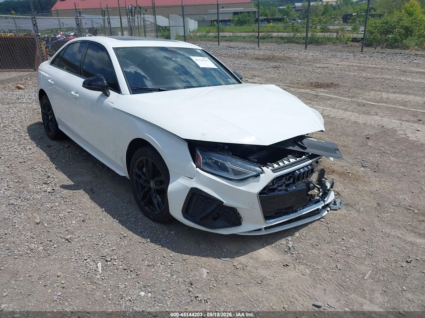 2021 Audi A4 VIN WAUDAAF47MA019494 IAAI salvage auction — LEFT FRONT, Salvage (Pennsylvania), sold $4,450 on 2026-07-14 (photo 1)