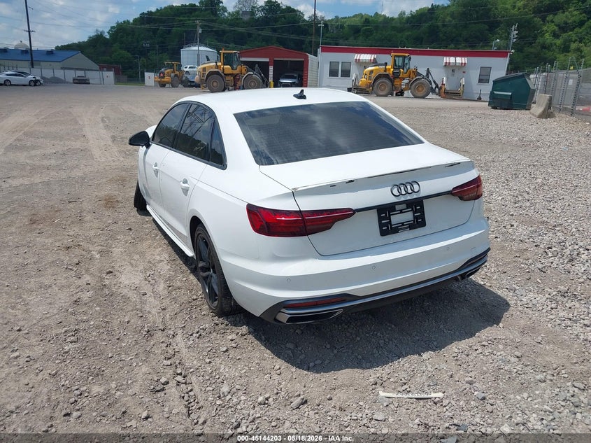 2021 Audi A4 VIN WAUDAAF47MA019494 IAAI salvage auction — LEFT FRONT, Salvage (Pennsylvania), sold $4,450 on 2026-07-14 (photo 3)