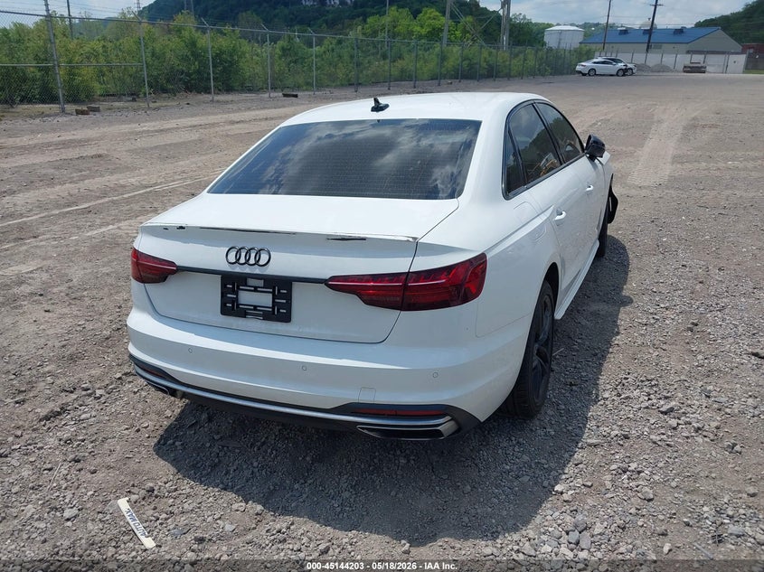 2021 Audi A4 VIN WAUDAAF47MA019494 IAAI salvage auction — LEFT FRONT, Salvage (Pennsylvania), sold $4,450 on 2026-07-14 (photo 4)