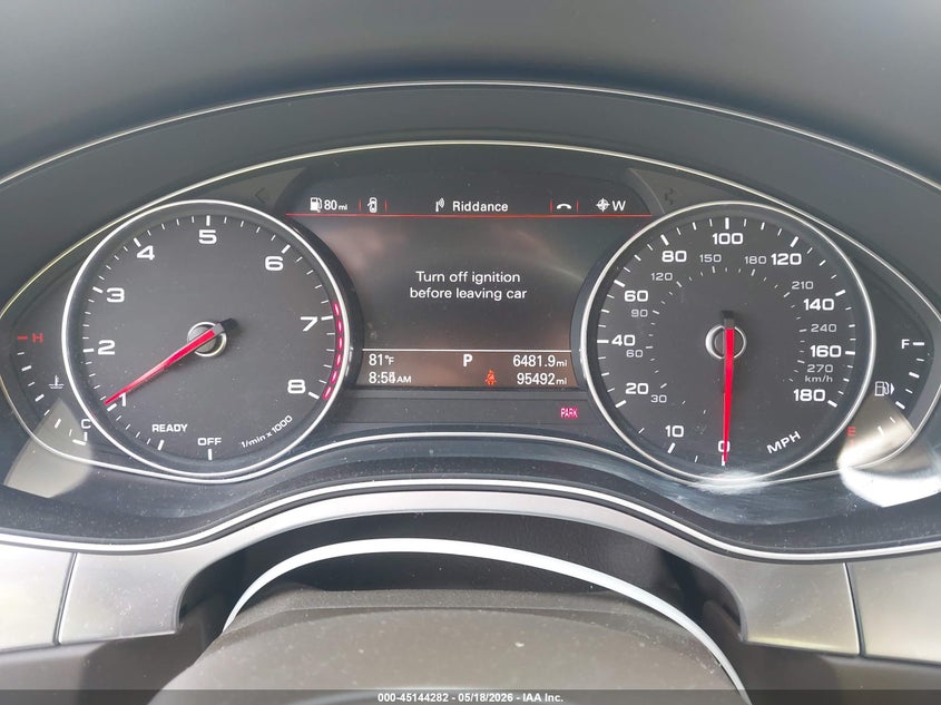 2016 Audi A6 VIN WAUGFAFC0GN038116 IAAI salvage auction — FRONT END, Salvage Title, sold $5,500 on 2026-08-06 (photo 7)