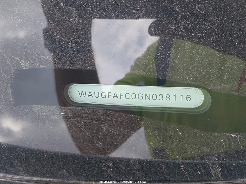 2016 Audi A6 VIN WAUGFAFC0GN038116 IAAI salvage auction — FRONT END, Salvage Title, sold $5,500 on 2026-08-06 (photo 9)
