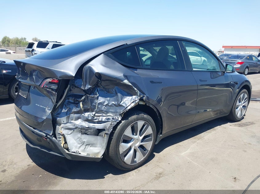 2023 Tesla Model y VIN 7SAYGAEEXPF907586 IAAI salvage auction — RIGHT REAR, Salvage (Arizona), sold $13,000 on 2026-07-14 (photo 6)