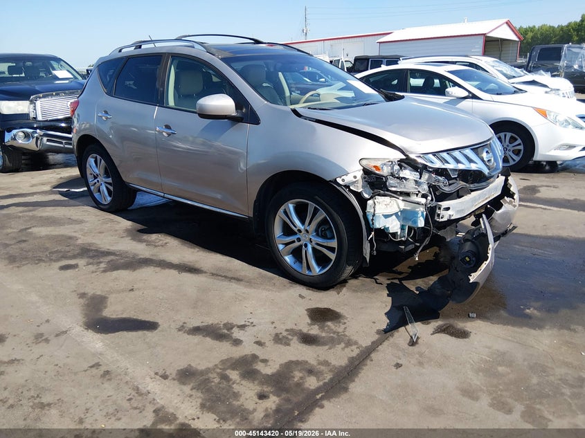 2010 Nissan Murano VIN JN8AZ1MU8AW010226 IAAI salvage auction — FRONT END, Salvage (North Carolina), sold $400 on 2026-07-08 (photo 1)