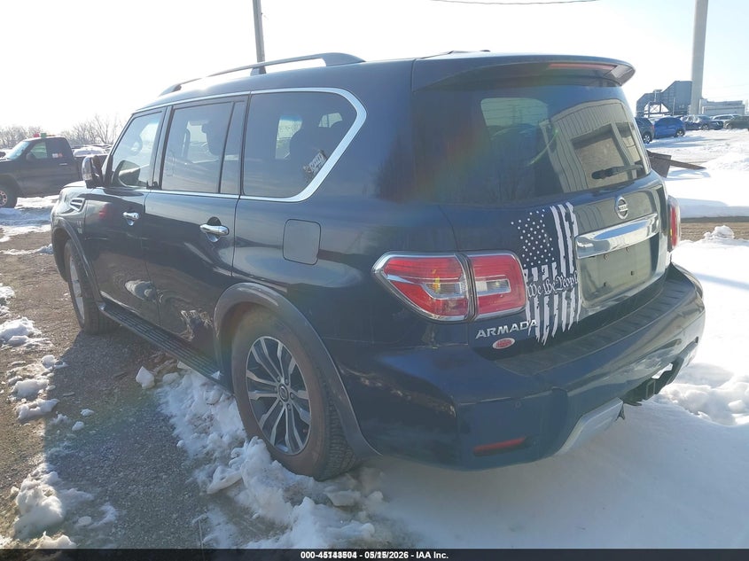 2017 Nissan Armada VIN JN8AY2ND9H9006394 IAAI salvage auction — NORMAL WEAR, Clear (Indiana), sold $4,350 on 2026-07-08 (photo 3)