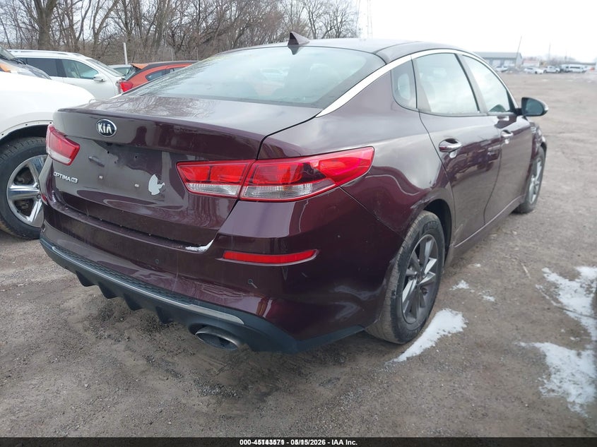 2019 Kia Optima VIN 5XXGT4L33KG283370 IAAI salvage auction — RIGHT FRONT, Original (West Virginia), sold $2,200 on 2026-07-15 (photo 4)