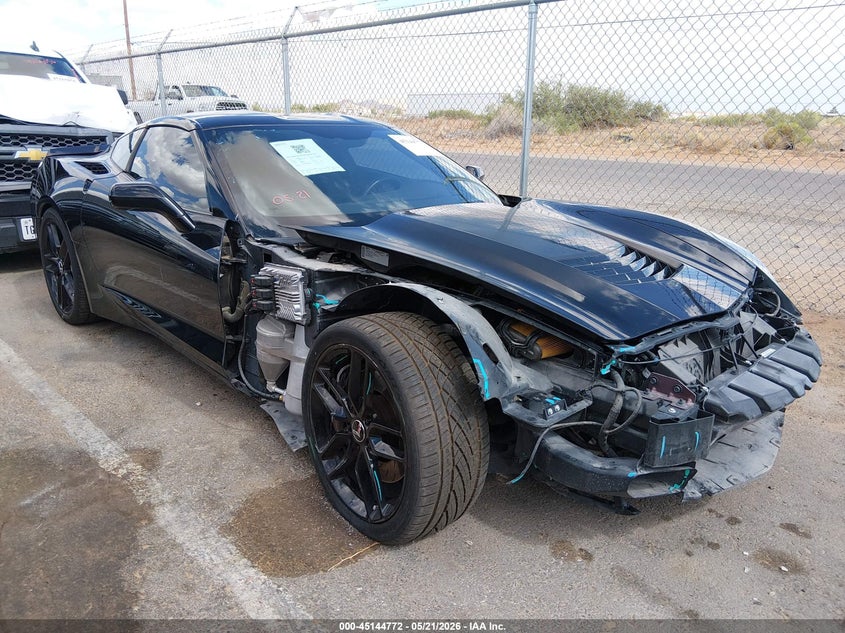 2014 Chevrolet Corvette VIN 1G1YJ2D74E5113679 IAAI salvage auction — FRONT END, Salvage (New Mexico), sold $16,100 on 2026-08-01 (photo 1)