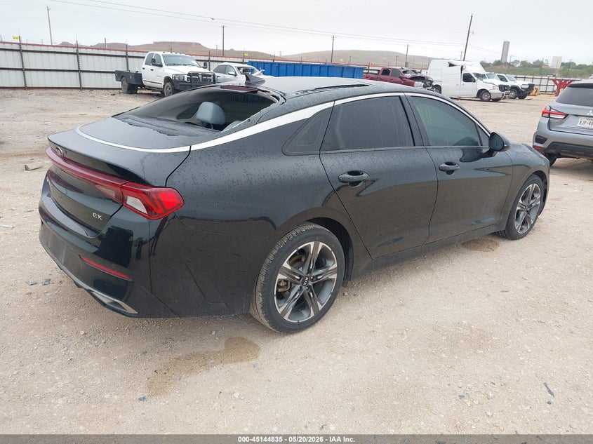 2021 Kia K5 VIN 5XXG34J23MG047752 IAAI salvage auction — HAIL, Salvage Title, sold $5,500 on 2026-09-07 (photo 4)