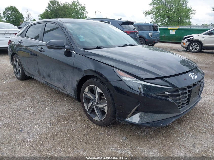 2021 Hyundai Elantra VIN KMHLN4AG7MU133222 IAAI salvage auction — REAR END, Salvage (Illinois), sold $5,900 on 2026-07-07 (photo 1)