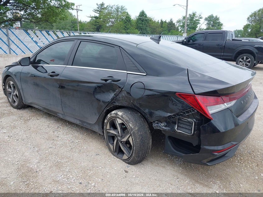 2021 Hyundai Elantra VIN KMHLN4AG7MU133222 IAAI salvage auction — REAR END, Salvage (Illinois), sold $5,900 on 2026-07-07 (photo 3)