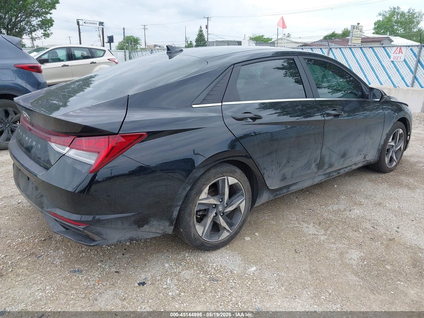2021 Hyundai Elantra VIN KMHLN4AG7MU133222 IAAI salvage auction — REAR END, Salvage (Illinois), sold $5,900 on 2026-07-07 (photo 4)