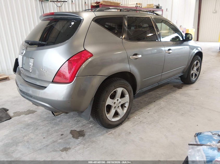 2005 Nissan Murano VIN JN8AZ08T25W307767 IAAI salvage auction — FRONT END, Repossessed (Missouri), sold $25 on 2026-07-16 (photo 4)