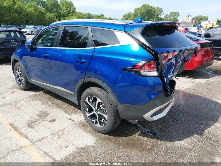 2025 Kia Sportage VIN 5XYK3CDF6SG280908 IAAI salvage auction — REAR END, Salvage (Missouri), sold $8,000 on 2026-07-29 (photo 3)