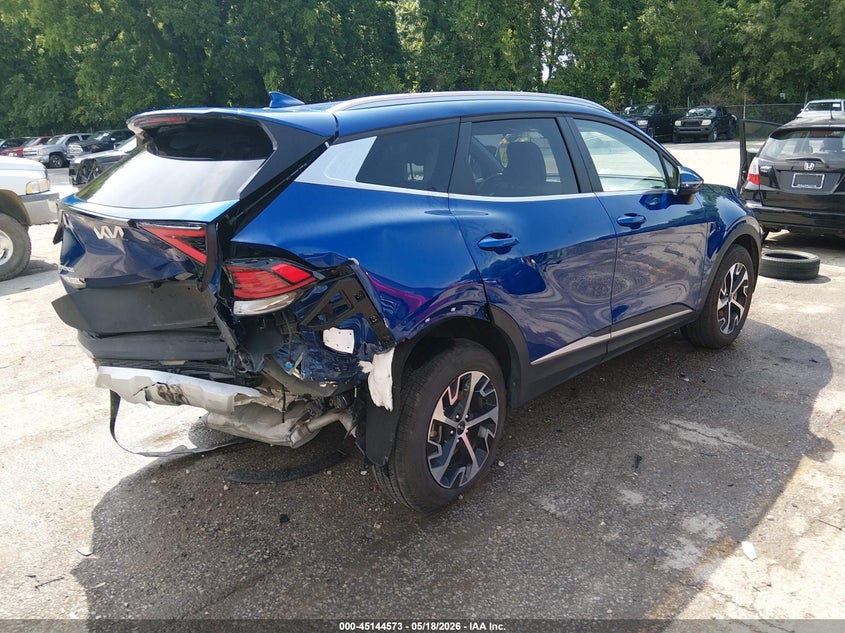 2025 Kia Sportage VIN 5XYK3CDF6SG280908 IAAI salvage auction — REAR END, Salvage (Missouri), sold $8,000 on 2026-07-29 (photo 4)