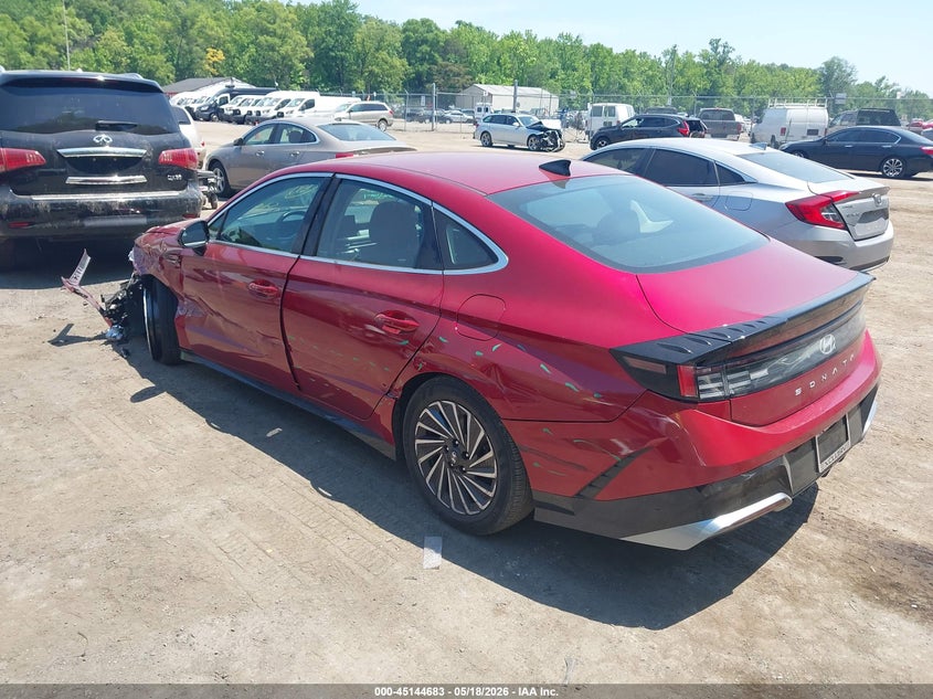 2025 Hyundai Sonata VIN KMHL34JJ0SA104418 IAAI salvage auction — RIGHT FRONT, Salvage - Greater Than 75% (Maryland), sold $3,600 on 2026-07-28 (photo 3)