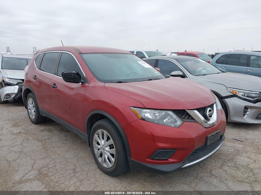 2016 Nissan Rogue VIN KNMAT2MT7GP614184 IAAI salvage auction — REAR END, Salvage (Texas), sold $1,775 on 2026-07-28 (photo 1)