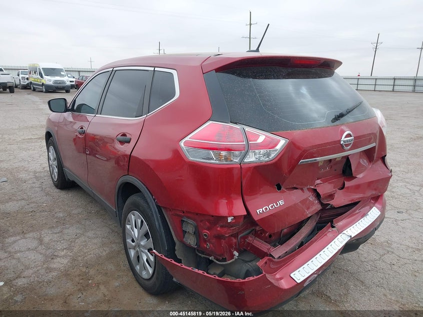 2016 Nissan Rogue VIN KNMAT2MT7GP614184 IAAI salvage auction — REAR END, Salvage (Texas), sold $1,775 on 2026-07-28 (photo 3)
