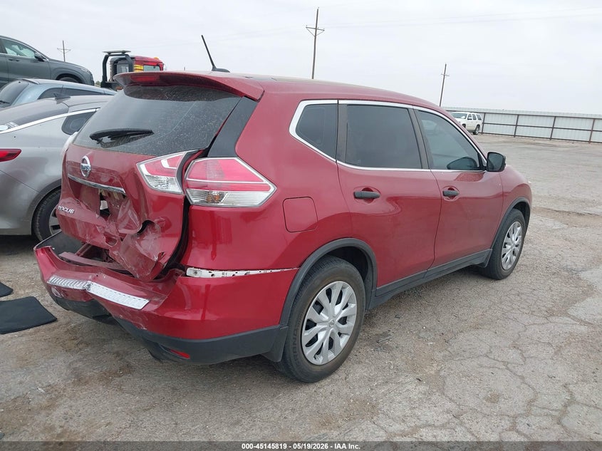 2016 Nissan Rogue VIN KNMAT2MT7GP614184 IAAI salvage auction — REAR END, Salvage (Texas), sold $1,775 on 2026-07-28 (photo 4)
