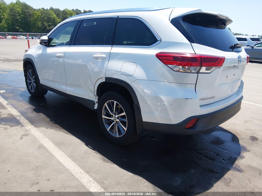 2019 Toyota Highlander VIN 5TDJZRFHXKS579607 IAAI salvage auction — FRONT END, Salvage Title, sold $7,000 on 2026-07-29 (photo 3)