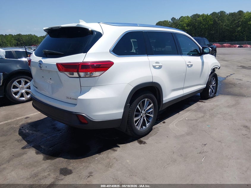 2019 Toyota Highlander VIN 5TDJZRFHXKS579607 IAAI salvage auction — FRONT END, Salvage Title, sold $7,000 on 2026-07-29 (photo 4)