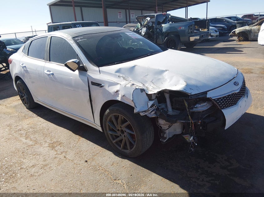 2016 Kia Optima VIN 5XXGV4L21GG052105 IAAI salvage auction — RIGHT FRONT, Original (Texas), sold $1,275 on 2026-07-22 (photo 1)