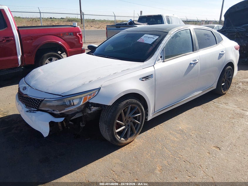 2016 Kia Optima VIN 5XXGV4L21GG052105 IAAI salvage auction — RIGHT FRONT, Original (Texas), sold $1,275 on 2026-07-22 (photo 2)