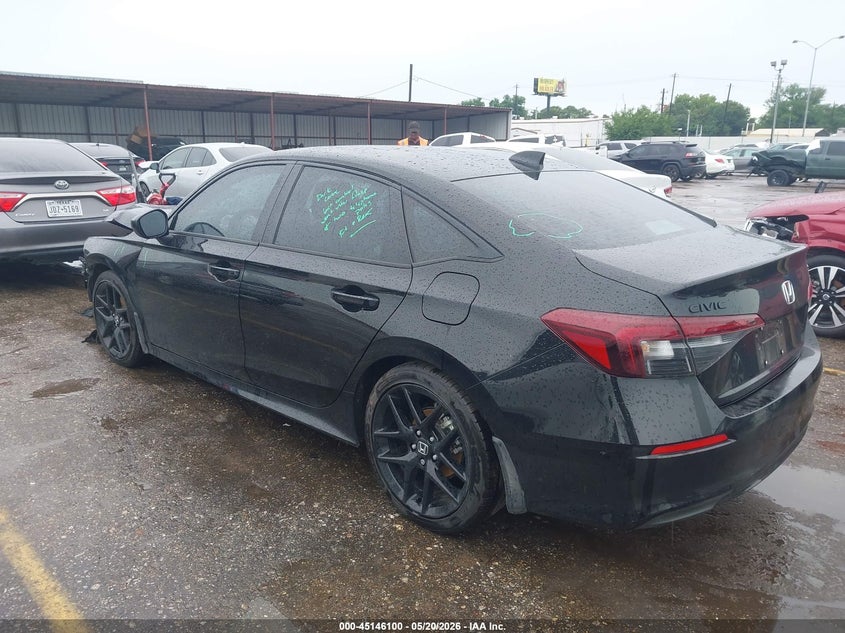 2026 Honda Civic VIN 2HGFE2F57TH535564 IAAI salvage auction — FRONT END, Salvage (Texas), sold $5,200 on 2026-07-24 (photo 3)
