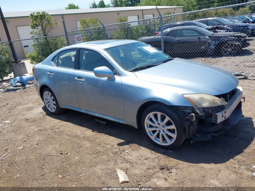 2006 Lexus Is VIN JTHCK262565004437 IAAI salvage auction — LEFT FRONT, Clear (Virginia), sold $325 on 2026-07-27 (photo 1)