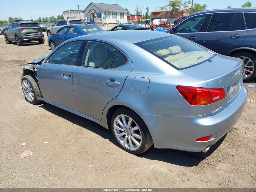 2006 Lexus Is VIN JTHCK262565004437 IAAI salvage auction — LEFT FRONT, Clear (Virginia), sold $325 on 2026-07-27 (photo 3)