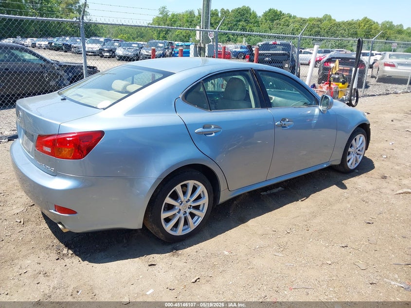 2006 Lexus Is VIN JTHCK262565004437 IAAI salvage auction — LEFT FRONT, Clear (Virginia), sold $325 on 2026-07-27 (photo 4)